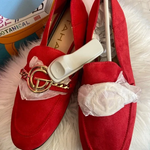 Red Suede Loafers - Picture 5 of 6